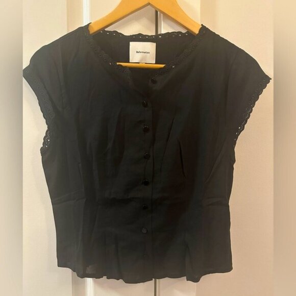 NEW Reformation Valetta Two Piece Matching Skirt Set in Black | size 4 - Picture 6 of 11